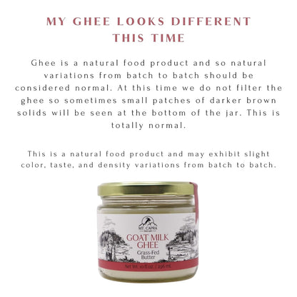 Mt. Capra Goat Milk Ghee | Grass-Fed Clarified Butter High in MCT Oil Perfect for Bulletproof Coffee, Keto, Paleo, and Whole 30 Diets | Pasture Raised and Unsalted | 59 Servings - 10 fl oz