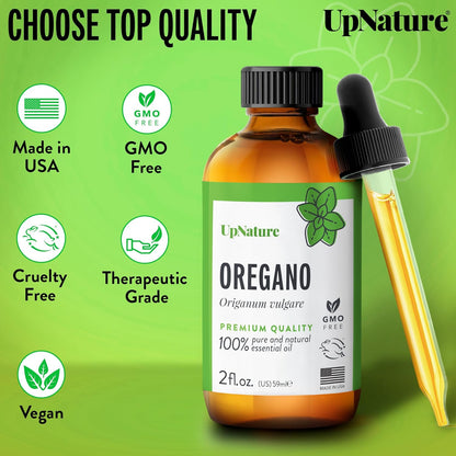 UpNature Organic Tea Tree Oil - 100% Pure Tea Tree Essential Oils for Skin Hair Toenail Body and Scalp, 2oz