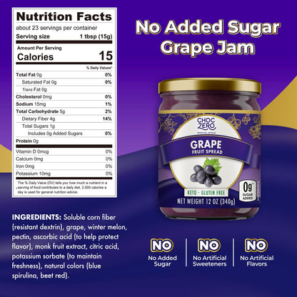 ChocZero Sugar Free Orange Marmalade - Sweet Keto Jam Spread with Oranges - No Added Sugars (1 Jar, 12oz)