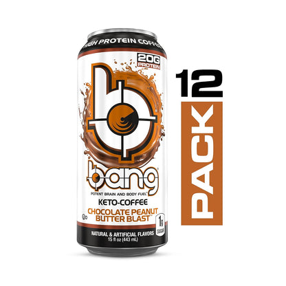 Bang Energy Nectarine Blueberry, Sugar-Free Energy Drink , 16-Ounce.