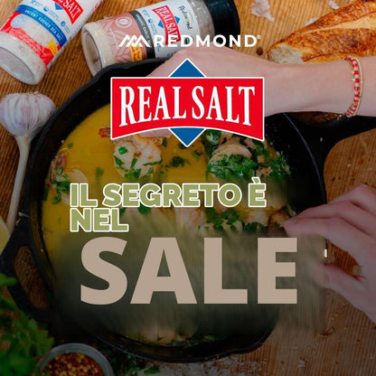 Redmond Real Salt Fine Salt 26oz Refill - Utah Pure Natural Sea Salt Untreated Medium Grain Mineral Rich