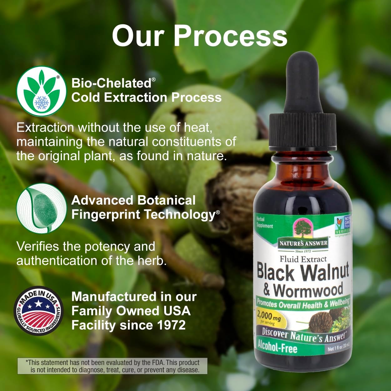 Nature's Answer Black Walnut and Wormwood, 1 Ounce each (Value Pack of 2)