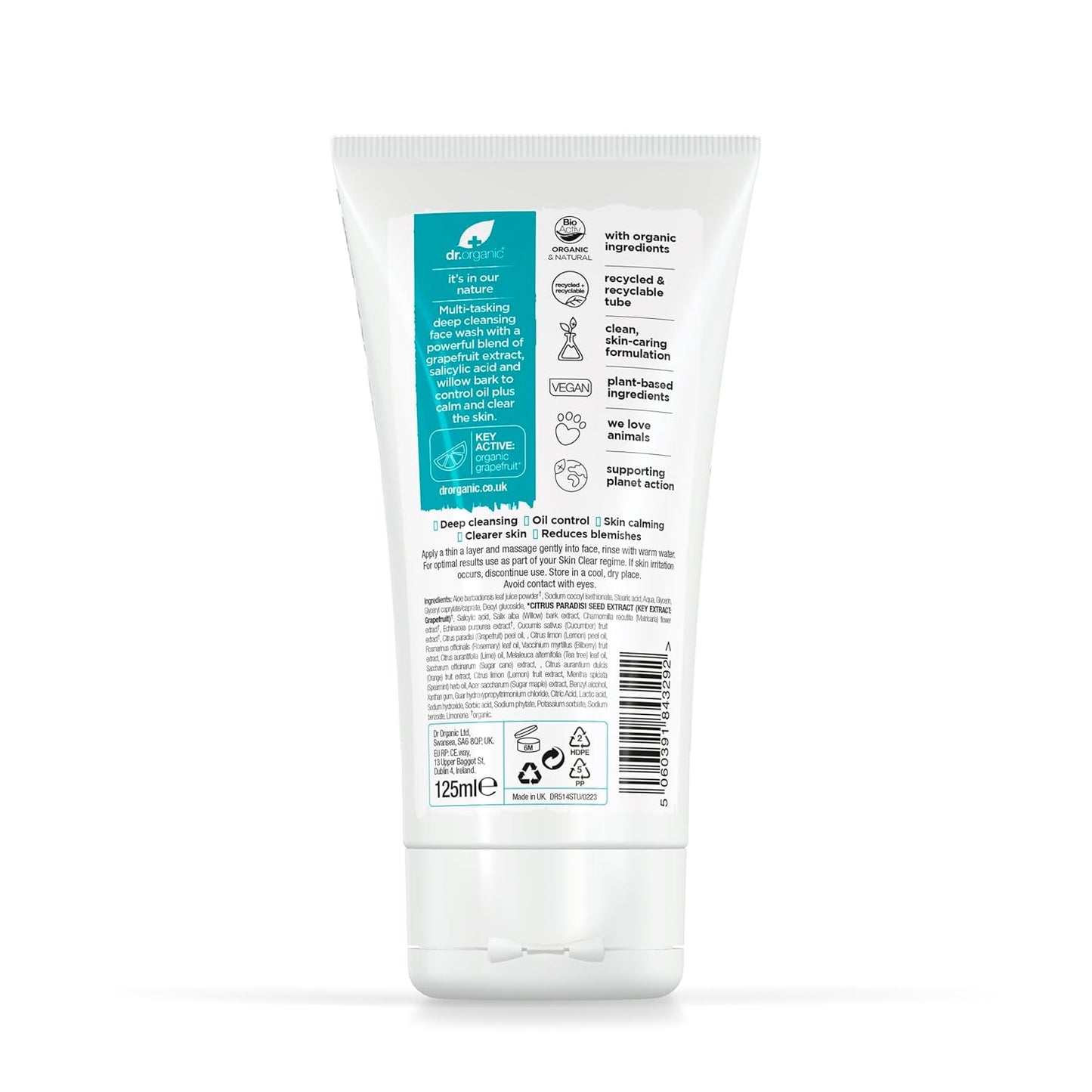 Dr Organic SkinClear Deep Pore Cleansing Face Wash 125ml