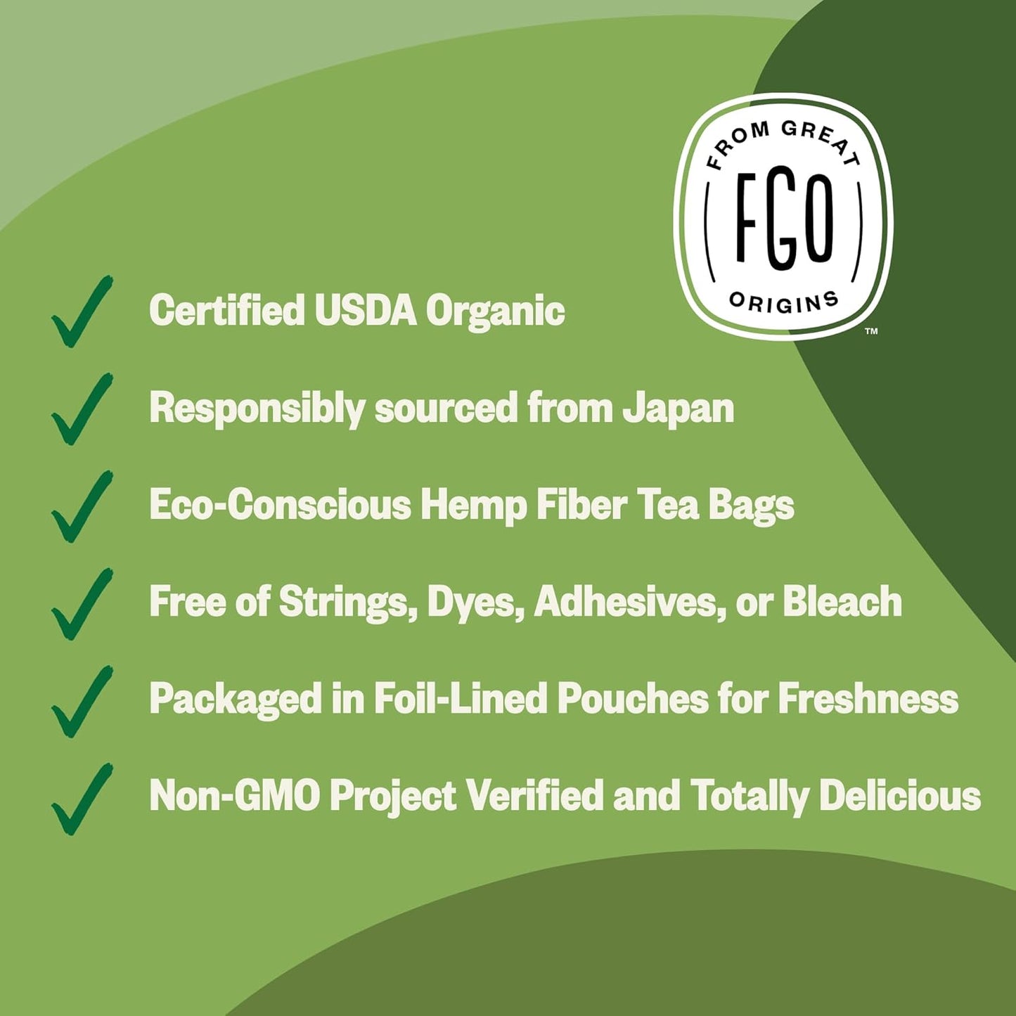 FGO Organic Nettle Leaf Tea, 100 Count, Eco-Conscious Tea Bags, Caffeine Free, Resealable Bag, Packaging May Vary (Pack of 1)