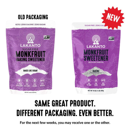 Lakanto Powdered Monk Fruit Sweetener with Erythritol - Powdered Sugar Substitute, Zero Calorie, Keto Diet Friendly, Zero Net Carbs, Baking, Extract, Sugar Replacement