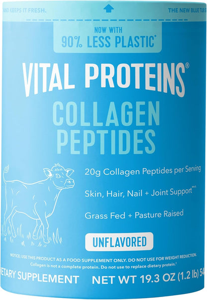 Vital Proteins Collagen Peptides Powder - Grass Fed Collagen Peptides for Hair, Nail, Skin, Bone & Joint Health, Vanilla, 23.2 Ounces
