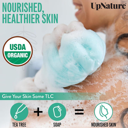 UpNature Organic Tea Tree Oil - 100% Pure Tea Tree Essential Oils for Skin Hair Toenail Body and Scalp, 2oz