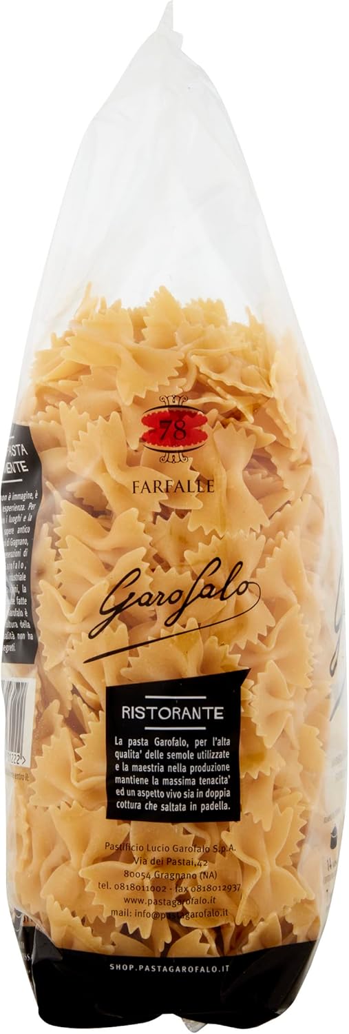 Garofalo Gluten Free Farfalle Italian Dried Pasta, 400g - Suitable for Coeliac and Vegan diets (Pack of 1)