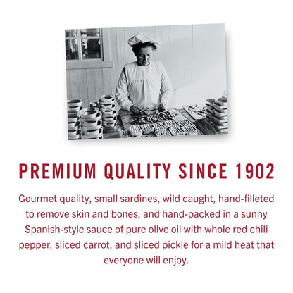 King Oscar Sardines in Water, 4.23 Ounce Cans (Pack of 1( Packaging May Vary), Skinless & Boneless, Wild Caught Canned Sardines, Low Sodium