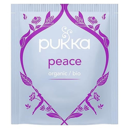 Pukka Peace Organic Tea Bags, Herbal Tea with Spearmint, Ashwagandha, and Hemp Seed Oil, Perfect for Balanced Tranquility, Caffeine Free, 80 Total Tea Bags.