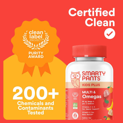 SmartyPants Kids Multivitamin + Omegas Gummies – 60 Count