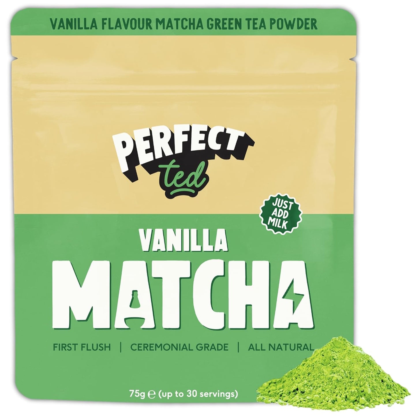 Perfect Ted Matcha | Summer Berry 75g | Ceremonial Grade Matcha Latte Powder | Japanese Matcha Tea Powder | Matcha Fuel (30 Servings)