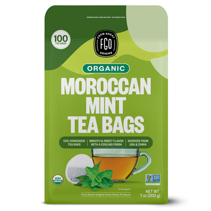 FGO Organic Milk Thistle Tea, 100 Count, Eco-Conscious Herbal Tea Bags, Resealable Bag, Caffeine Free, Packaging May Vary (Pack of 1)