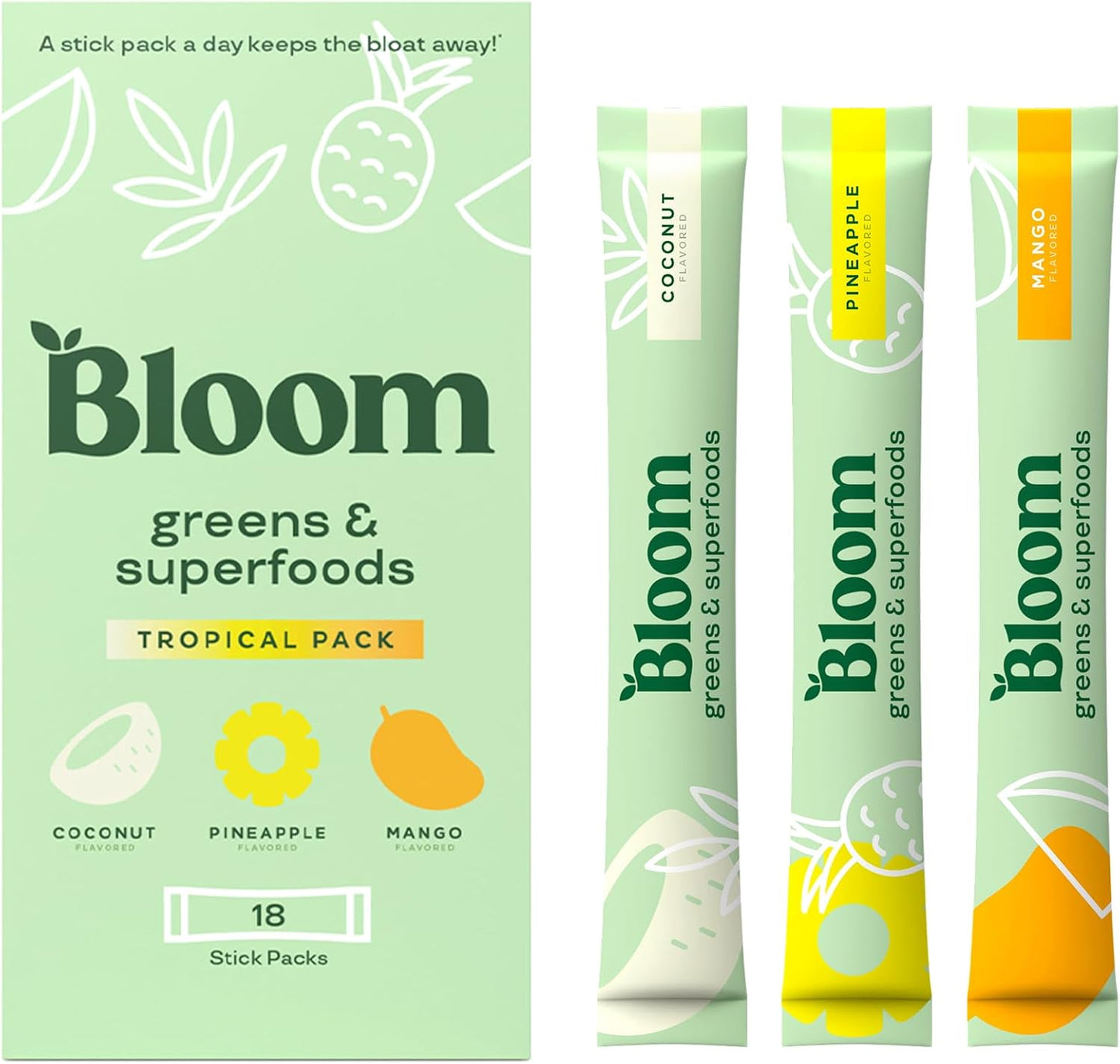 Bloom Nutrition Greens and Superfoods Powder for Digestive Health, Greens Powder, Digestive Enzymes, Probiotics, Spirulina, Chlorella for Bloating & Gut Support, Green Juice, 30 SVG, Strawberry Kiwi