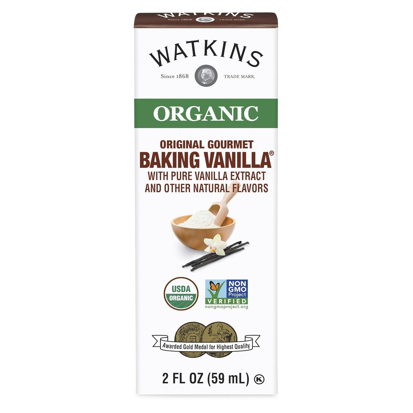 Watkins Organic Pure Vanilla Alcohol Free Flavoring, 2 Fl. Oz (Pack of 1)