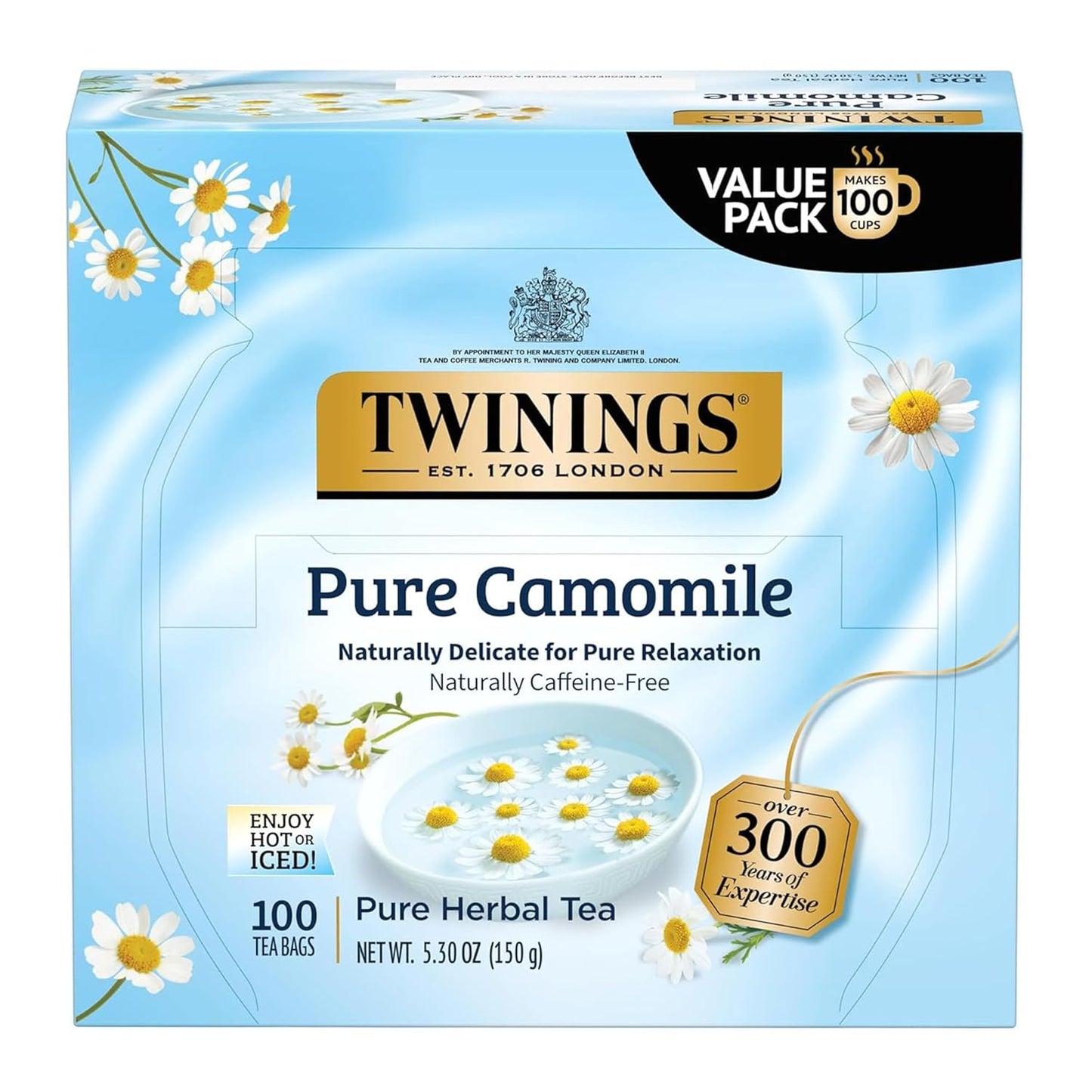 Twinings Mango & Pineapple Herbal Tea Individually Wrapped Bags, 20 Count (Pack of 6), Naturally Caffeine-Free, Enjoy Hot or Iced, 120 Teabags