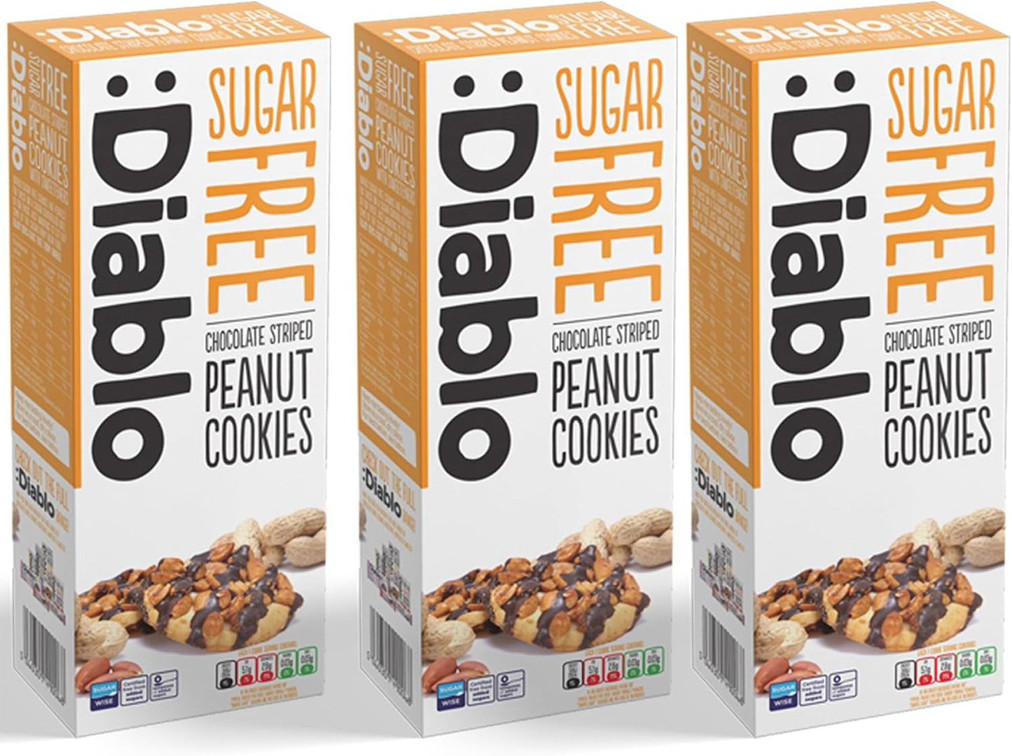 Diablo No Added Sugar Digestive Cookies – Low Sugar Snacks, Cookies Biscuits for All, Sweetened with Maltitol, Ideal for Gifting, Festive Hampers, Holiday Events & Special Occasions – 150g Pack of 1