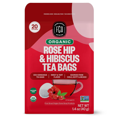 FGO Organic Milk Thistle Tea, 100 Count, Eco-Conscious Herbal Tea Bags, Resealable Bag, Caffeine Free, Packaging May Vary (Pack of 1)