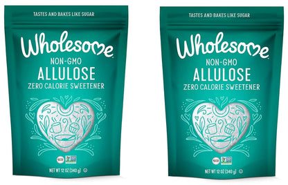 Wholesome Allulose Sweetener, 12-Ounce Bag, Zero Calorie Granulated Sugar Substitute, Non GMO, Non Erythritol, Gluten Free & Vegan Keto Sweetener