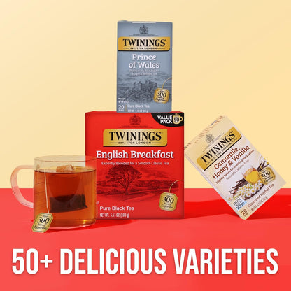 Twinings Wild Berries Herbal Tea Individually Wrapped Bags, 20 Count (Pack of 1), Full-Flavoured, Naturally Caffeine-Free, Enjoy Hot or Iced, 20 Teabags