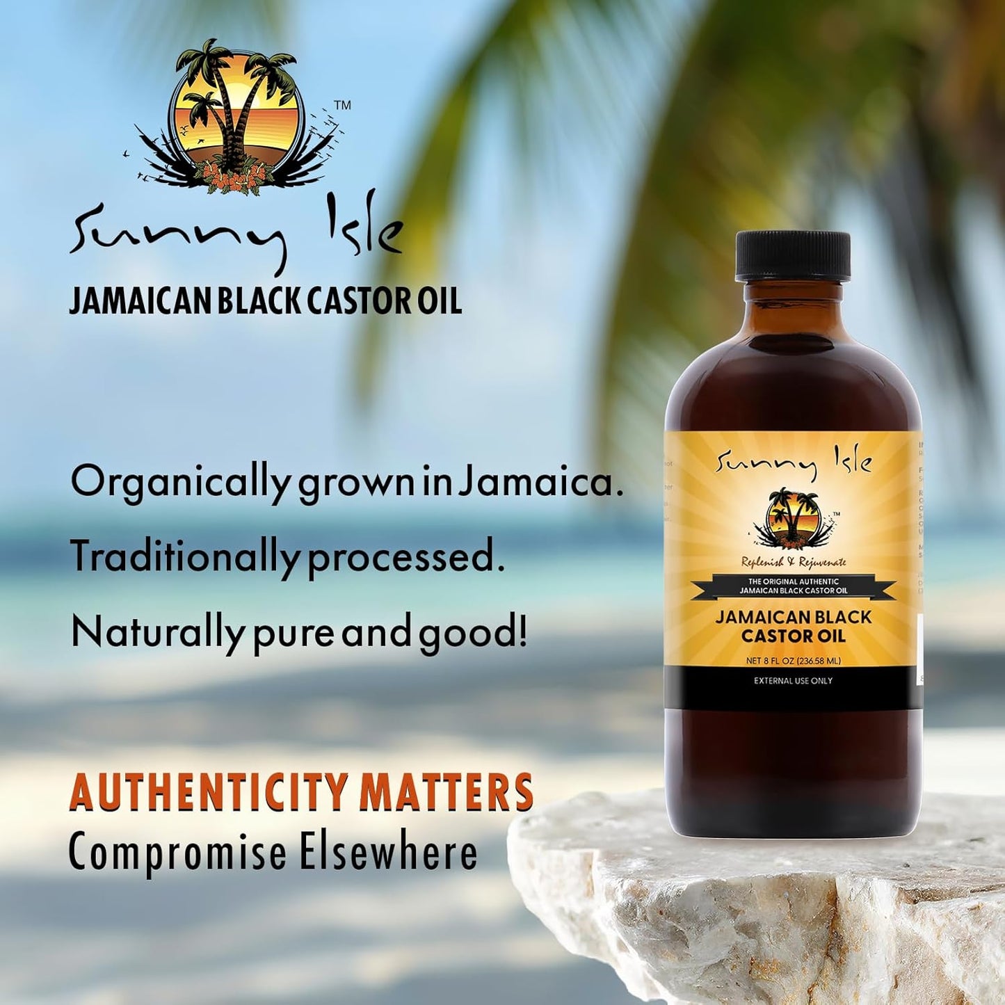 Sunny Isle Jamaican Black Castor Oil 4oz | 100% Natural for Hair, Scalp and Skin Care