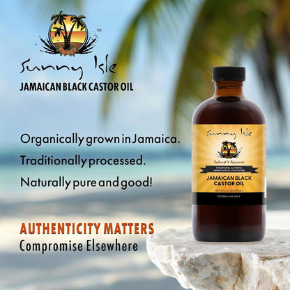 Sunny Isle Jamaican Black Castor Oil 4oz | 100% Natural for Hair, Scalp and Skin Care