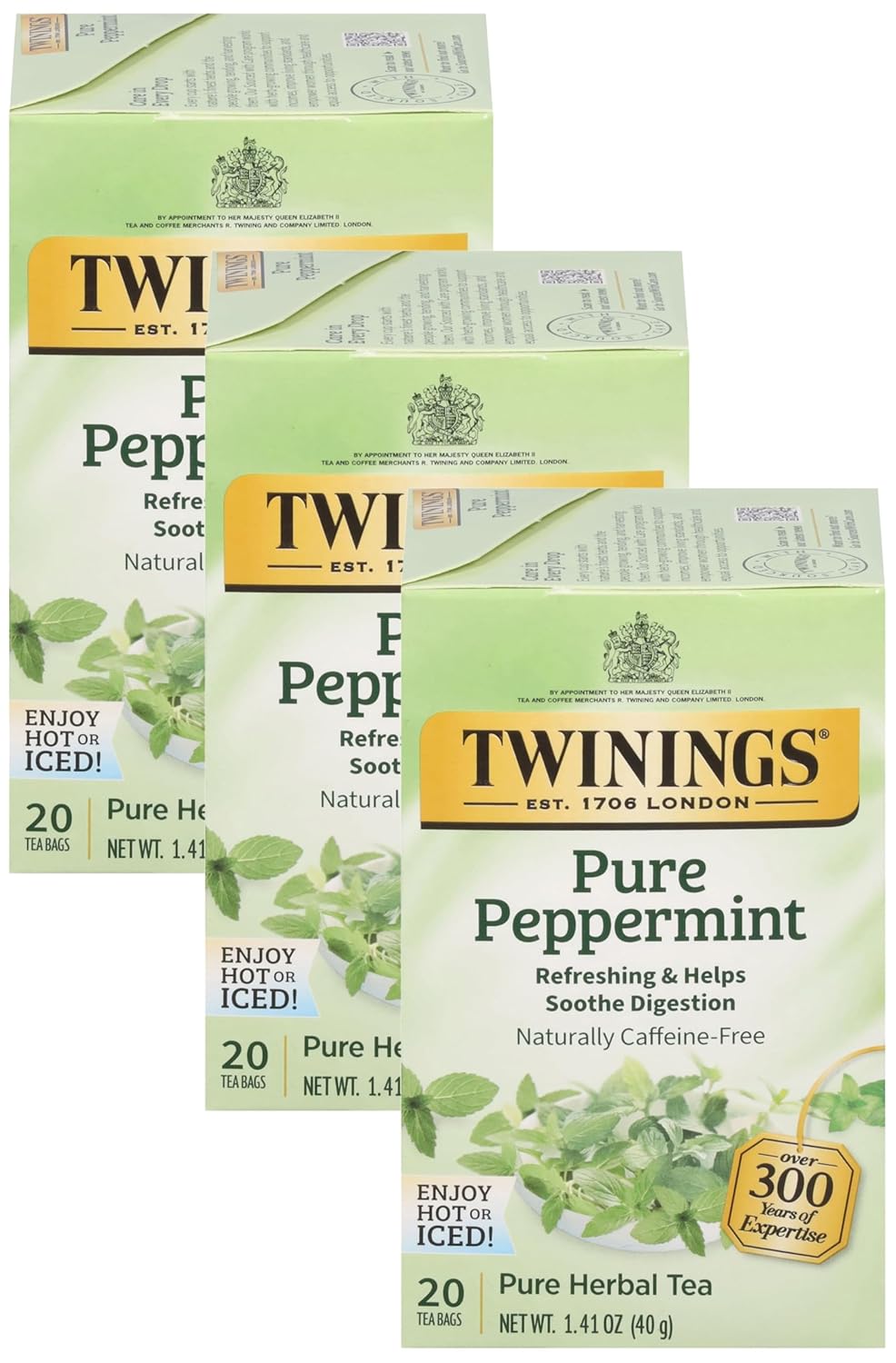 Twinings Mango & Pineapple Herbal Tea Individually Wrapped Bags, 20 Count (Pack of 6), Naturally Caffeine-Free, Enjoy Hot or Iced, 120 Teabags