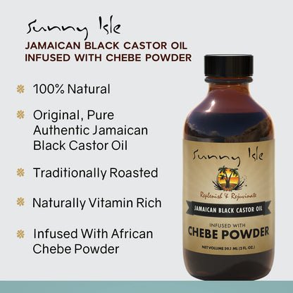 Sunny Isle Jamaican Black Castor Oil 4oz | 100% Natural for Hair, Scalp and Skin Care
