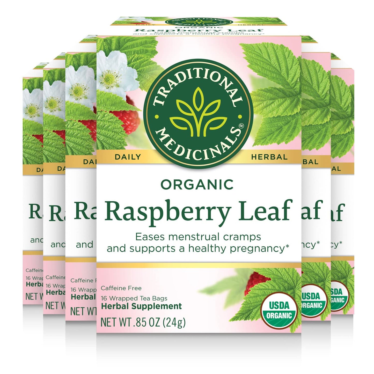 Traditional Medicinals Tea, Organic Healthy Cycle, Supports Healthy Menstrual Cycles, Includes Spearmint,16 Tea Bags