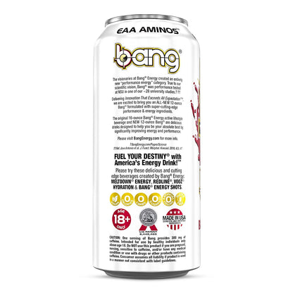 Bang Energy Nectarine Blueberry, Sugar-Free Energy Drink , 16-Ounce.