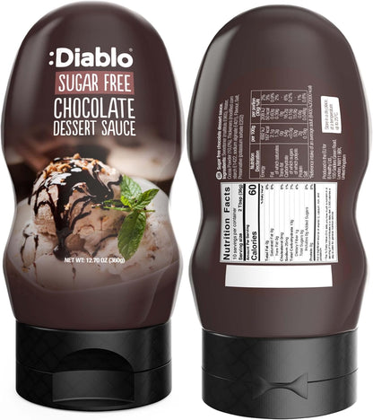 Diablo Dessert Sauce | No Added Sugar | Gluten Free | Diabetic Friendly | Hamper Available - Perfect for Gifting | 355g