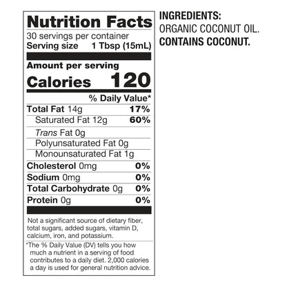 BetterBody Foods Organic Unrefined Coconut Oil - Hair & Skin Moisturizer, Baking & Cooking Oil - Light Aroma and Flavor - Butter Alternative - 15.5 Fl Oz