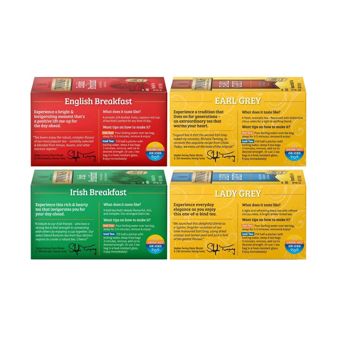 Twinings Wild Berries Herbal Tea Individually Wrapped Bags, 20 Count (Pack of 1), Full-Flavoured, Naturally Caffeine-Free, Enjoy Hot or Iced, 20 Teabags