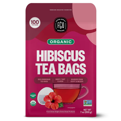 FGO Organic Milk Thistle Tea, 100 Count, Eco-Conscious Herbal Tea Bags, Resealable Bag, Caffeine Free, Packaging May Vary (Pack of 1)
