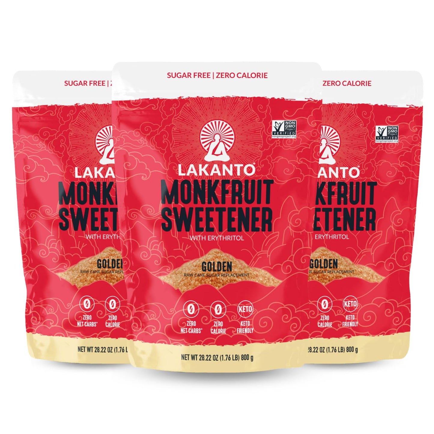 Lakanto Powdered Monk Fruit Sweetener with Erythritol - Powdered Sugar Substitute, Zero Calorie, Keto Diet Friendly, Zero Net Carbs, Baking, Extract, Sugar Replacement