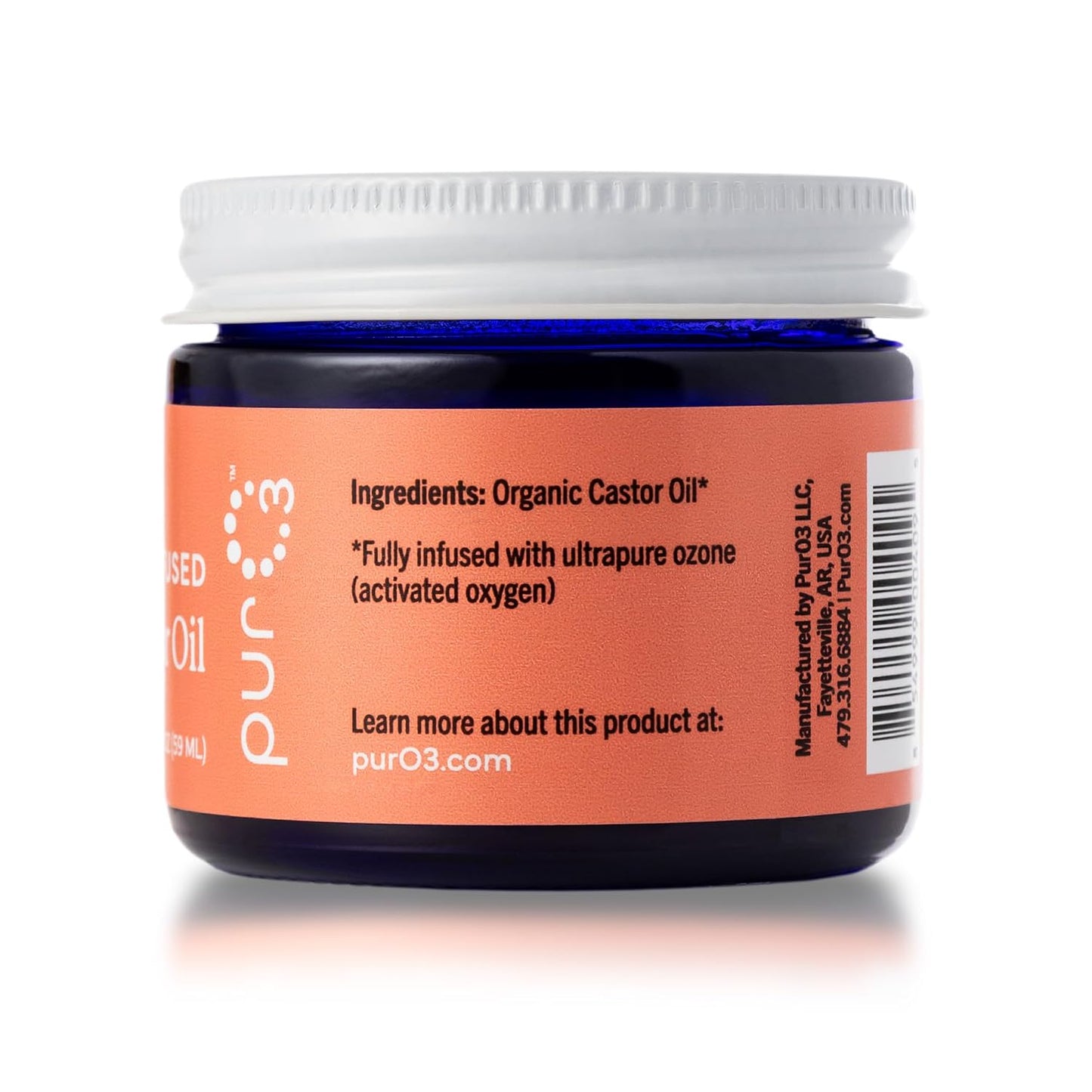 PurO3 Ozonated Castor Oil Moisturizer & Beauty Cream, 2 oz