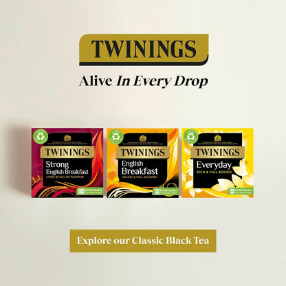 Twinings English Breakfast Decaf Tea | Golden, Well Rounded & Full Bodied Decaffeinated Black Tea | 40 Biodegradable Tea Bags