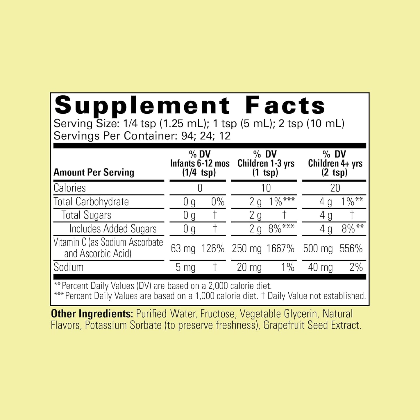 CHILDLIFE ESSENTIALS Liquid Vitamin C - Pure Vitamin C Liquid Supplement for Kids, Toddlers, & Babies, Immune System Support, Low Sugar, Natural Orange Flavor - 4 Fl Oz (Pack of 1)