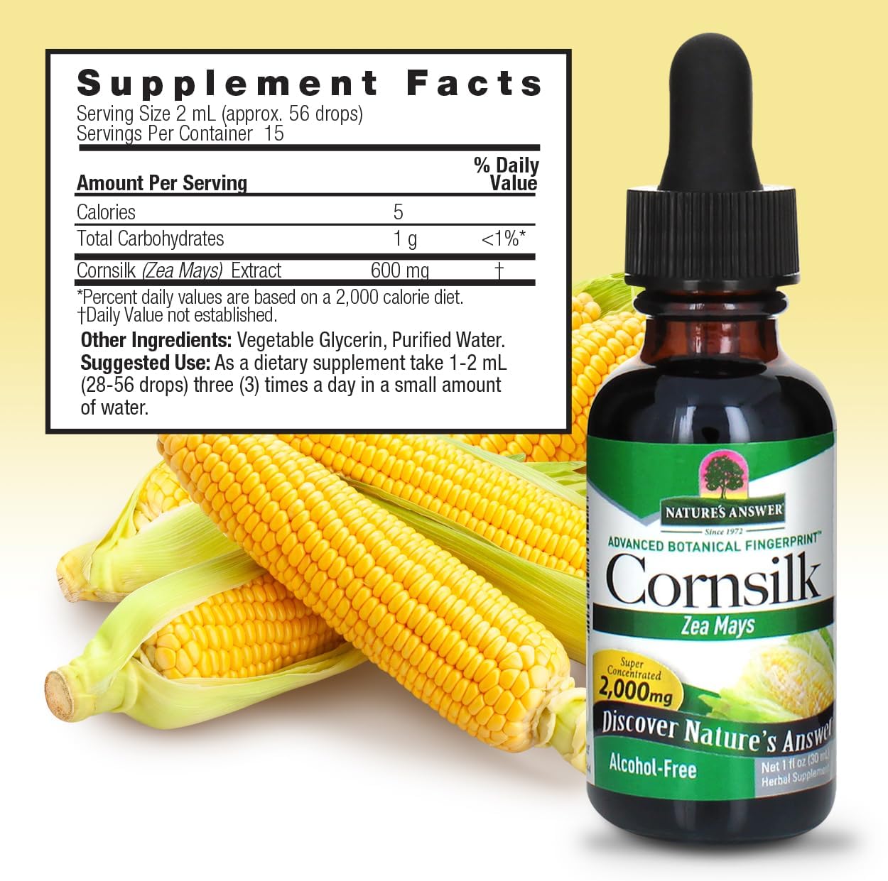 Nature's Answer Alcohol-Free Cornsilk, 1-Fluid Ounce