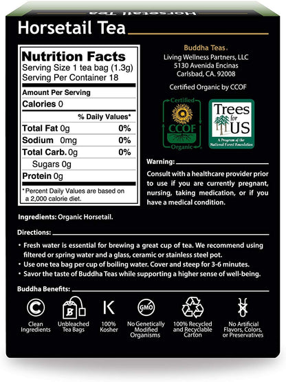 Buddha Teas - Chaga Tea - Organic Herbal Tea - For Cognitive Balance & Overall Health - With Chaga Mushroom, Antioxidants & B Vitamins - Caffeine Free - OU Kosher - 18 Tea Bags (Pack of 1)