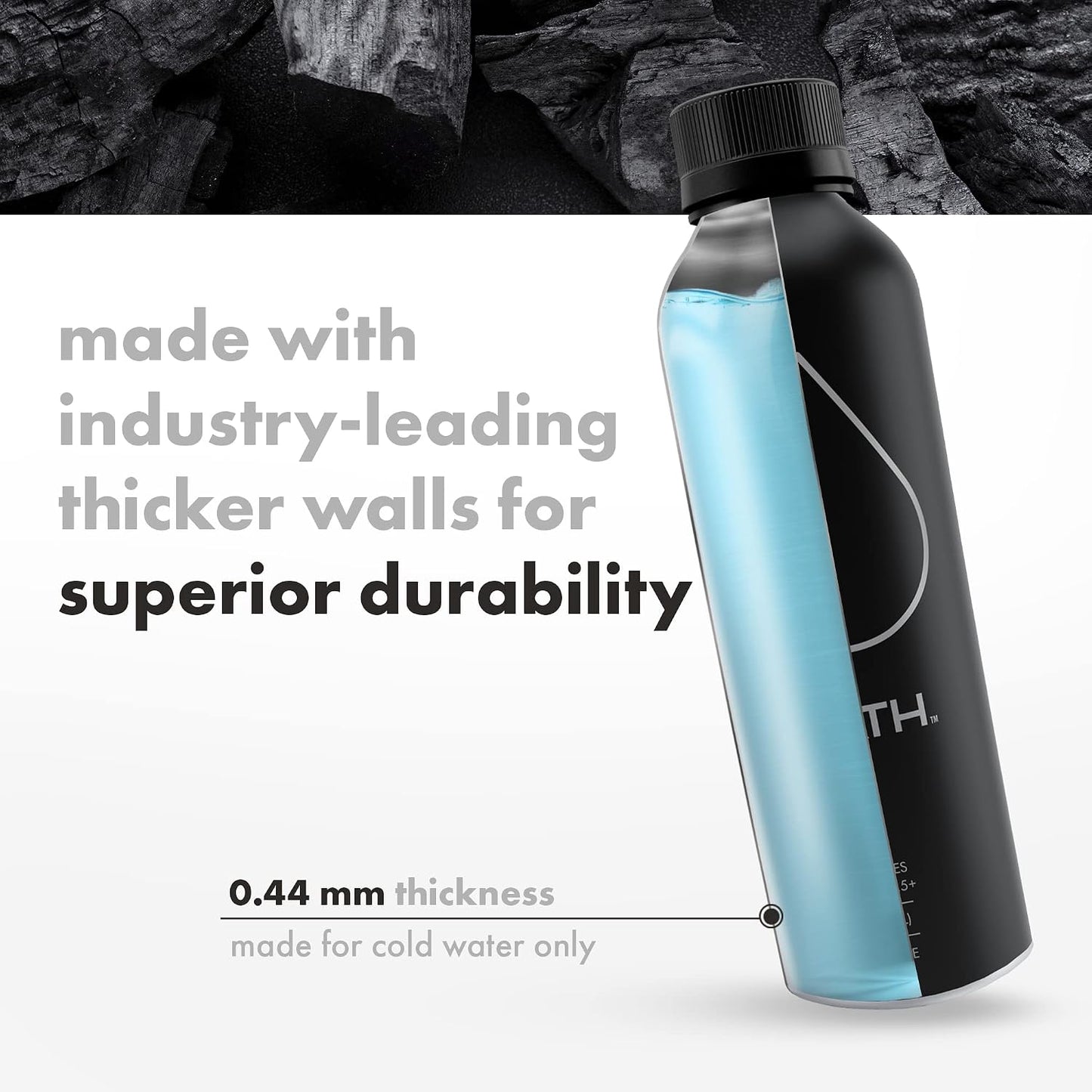 PATH Alkaline Bottled Water - 9.5 pH-Balanced Purified Water with Electrolytes in Aluminum Bottle - BPA-Free, Reusable, Infinitely Recyclable - Pure, Crisp, Refreshing Taste 20.3 fl oz (Pack of 12)