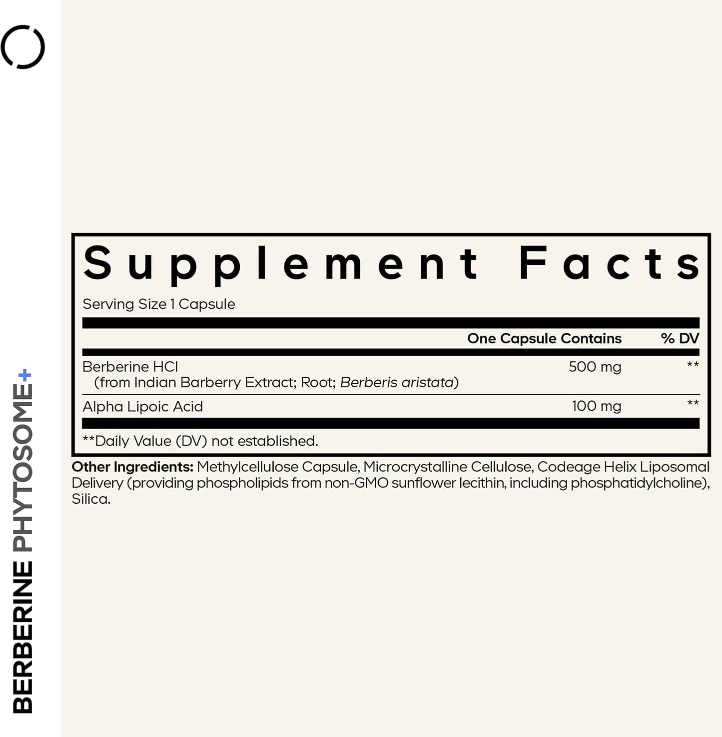 Codeage Berberine Phytosome, HCL, Alpha Lipoic Acid, 60 Capsules