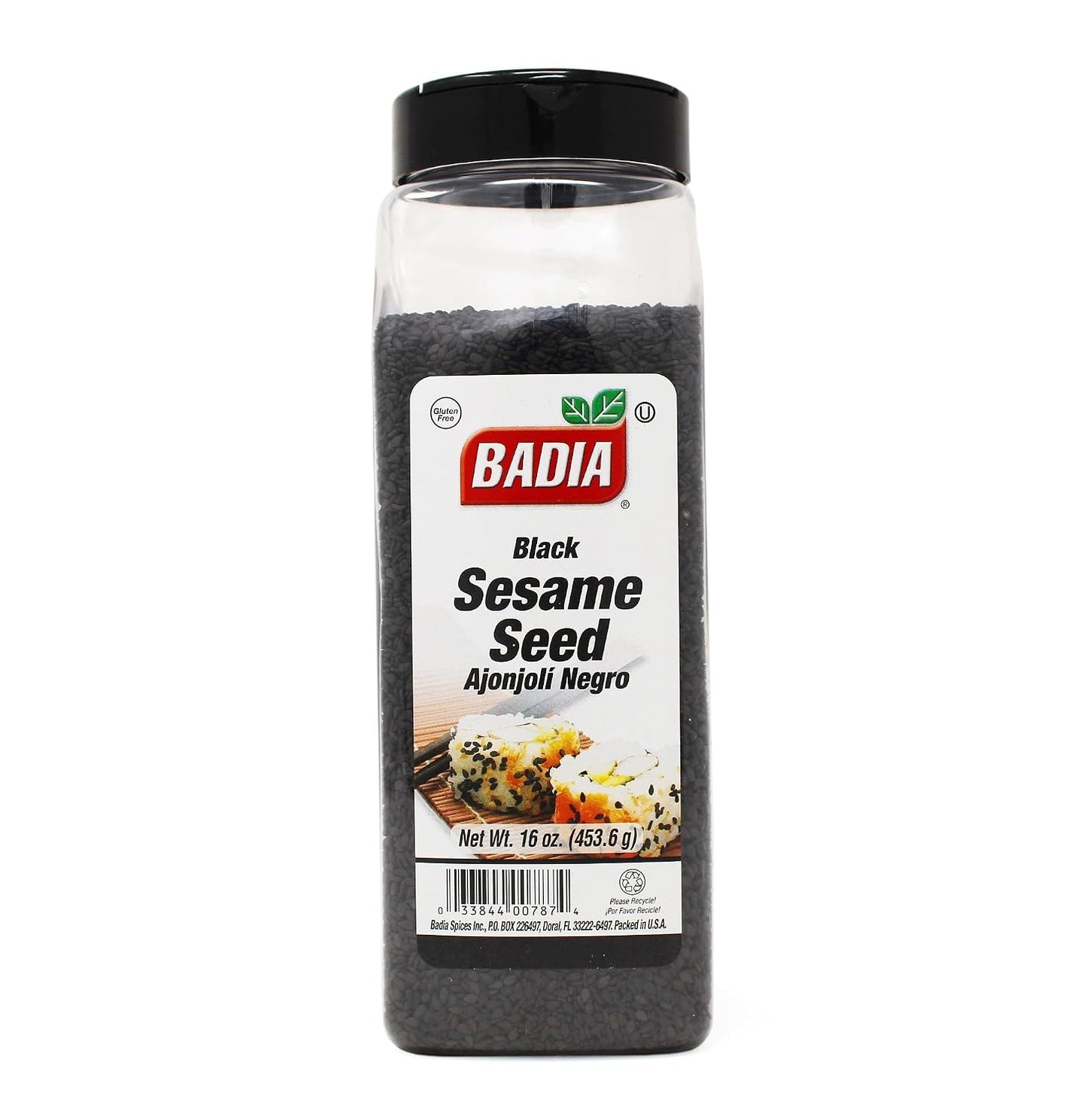 Badia Black Sesame Seed, 16 oz – Whole Black Sesame Seeds for Cooking