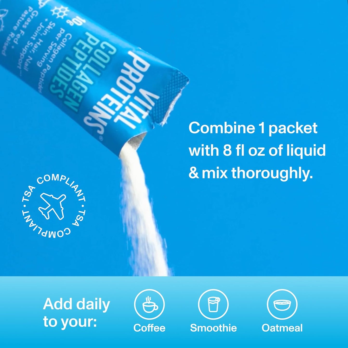 Vital Proteins Collagen Peptides Powder - Grass Fed Collagen Peptides for Hair, Nail, Skin, Bone & Joint Health, Vanilla, 23.2 Ounces