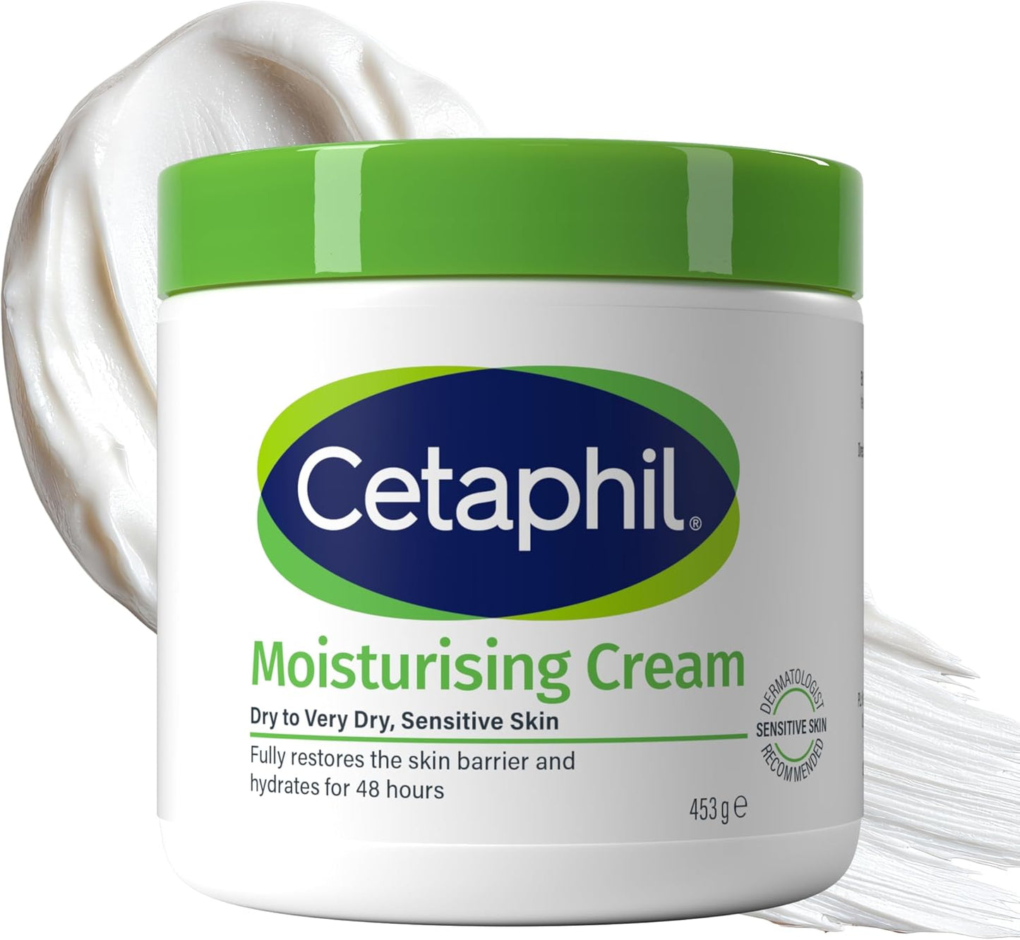 Cetaphil Body Moisturiser, 453g, Moisturising Cream For Dry to Very Dry, Sensitive Skin, With Niacinamide & Vitamin E