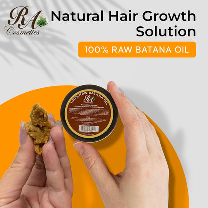 RA COSMETICS 100% Natural Unrefined Batana Hair Oil for Growth, Repair & Strength | 8 oz Nourishing Moisturizer for Damaged Hair from Honduras