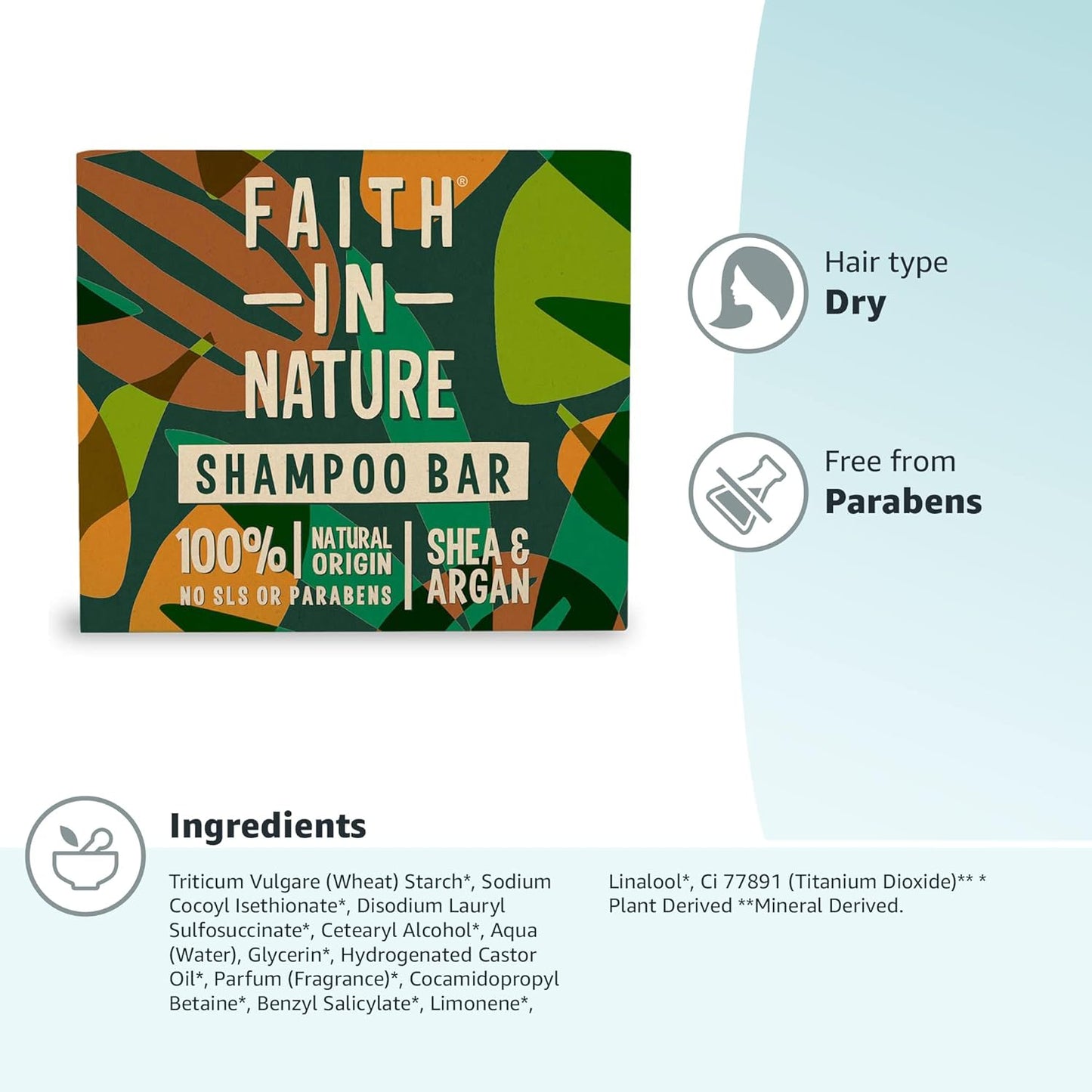 Faith In Nature Natural Dragon Fruit Shampoo Bar, Revitalising, Vegan and Cruelty Free, No SLS or Parabens, For Normal to Dry Hair, 85 g