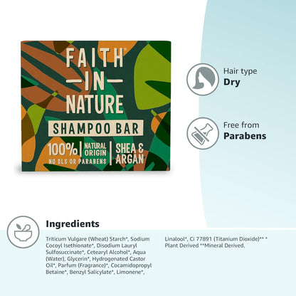 Faith In Nature Natural Dragon Fruit Shampoo Bar, Revitalising, Vegan and Cruelty Free, No SLS or Parabens, For Normal to Dry Hair, 85 g