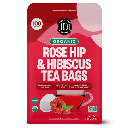 FGO Organic Milk Thistle Tea, 100 Count, Eco-Conscious Herbal Tea Bags, Resealable Bag, Caffeine Free, Packaging May Vary (Pack of 1)