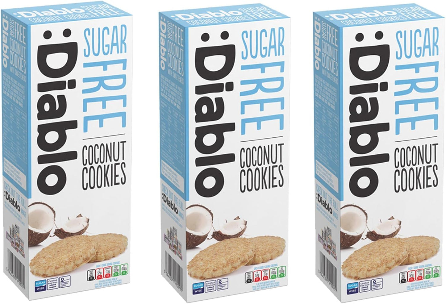 Diablo No Added Sugar Digestive Cookies – Low Sugar Snacks, Cookies Biscuits for All, Sweetened with Maltitol, Ideal for Gifting, Festive Hampers, Holiday Events & Special Occasions – 150g Pack of 1